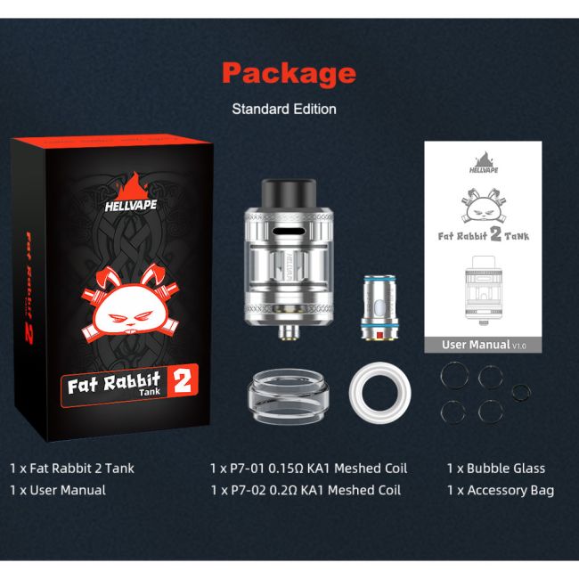Hellvape Fat Rabbit 2 Subohm Tank - обслуживаемый бак