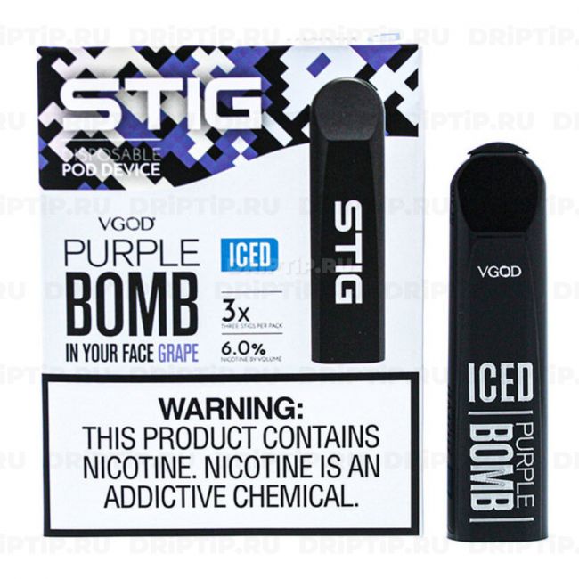 Одноразовая Pod-стистема Iced Purple Bomb - Stig Pod