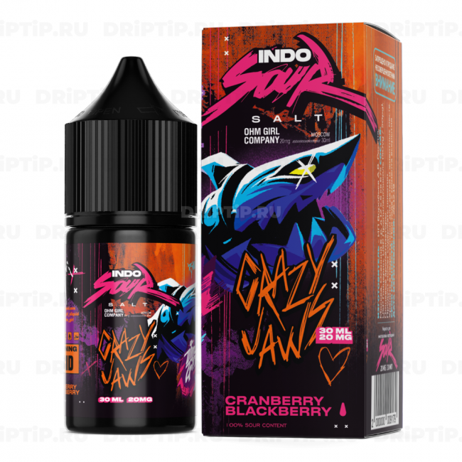 Жидкость Indo Sour Salt - Crazy Jaws Жидкость Indo Sour Salt - Crazy Jaws
