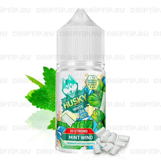 Жидкость Husky Import White 3xICE Salt - Mint Wind Жидкость Husky Import White 3xICE Salt - Mint Wind