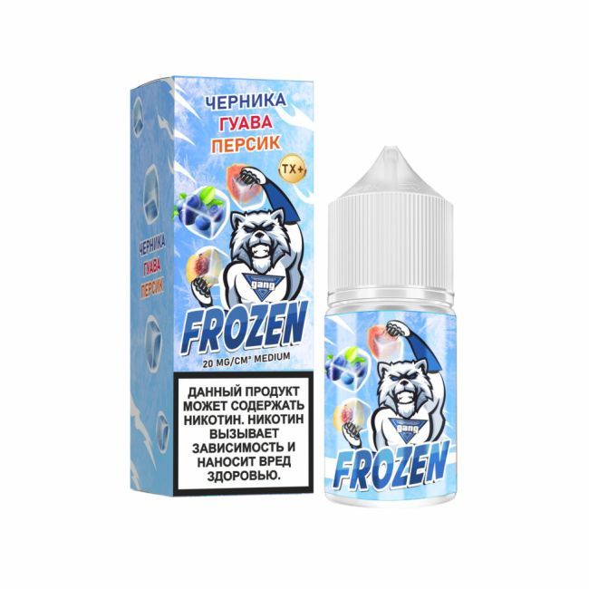 Жидкость Gang Frozen Salt - Черника Гуава Персик 