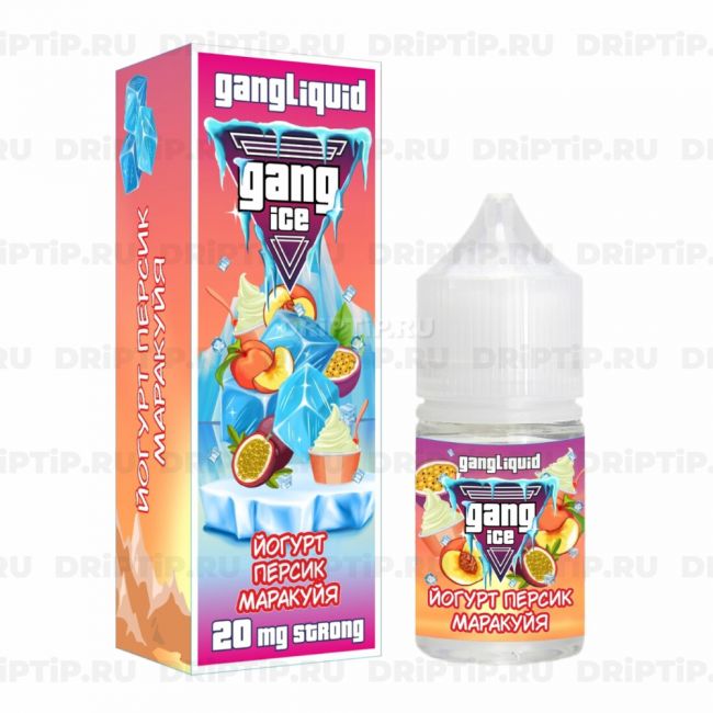 Жидкость Gang Ice Salt - Йогурт Персик Маракуйя 