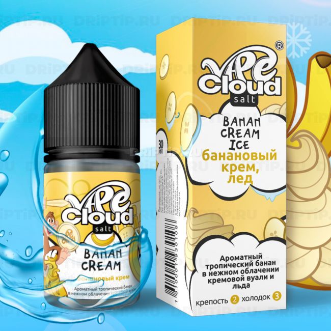 Vape Cloud Salt - Банановый Крем Со Льдом Vape Cloud Salt - Банановый Крем Со Льдом