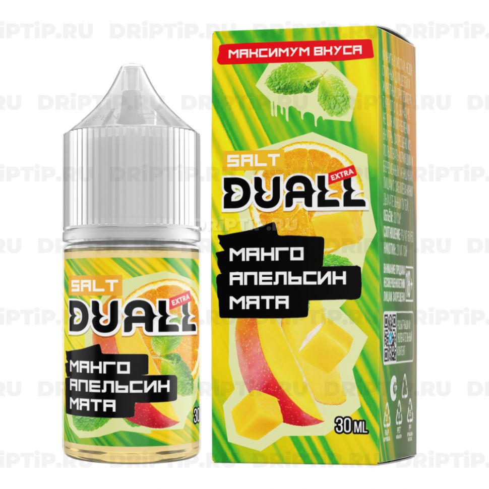 Жидкость Duall Salt Extra - Манго Апельсин Мята