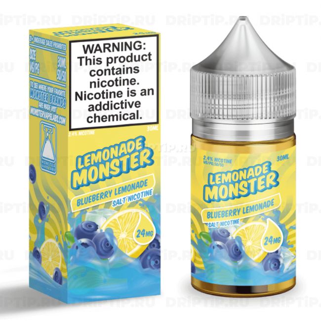 Жидкость Lemonade Monster Salt - Blueberry Lemonade 