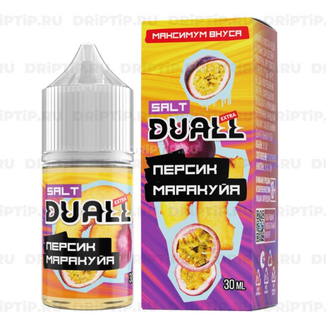 Жидкость Duall Salt Extra - Персик Маракуйя Жидкость Duall Salt Extra - Персик Маракуйя