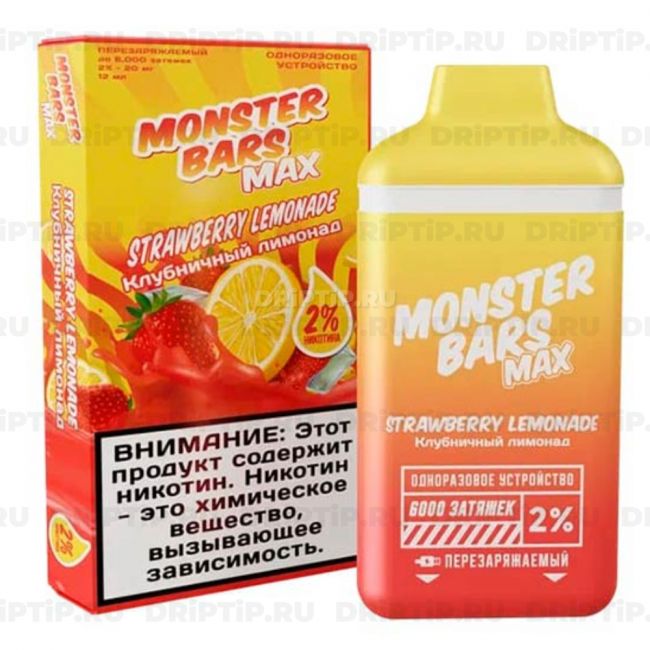Monster Bars Max 6000 - Strawberry Lemonade Monster Bars Max 6000 - Strawberry Lemonade