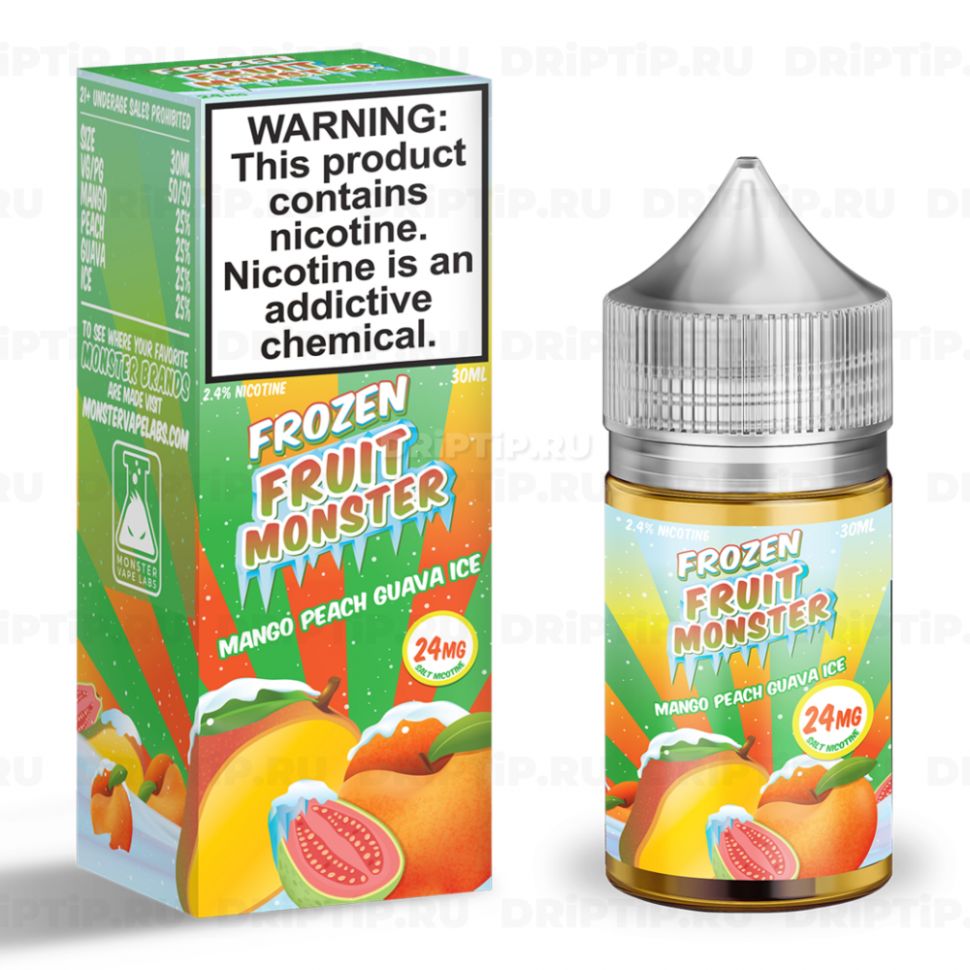 Жидкость Frozen Fruit Monster Salt - Mango Peach Guava Ice