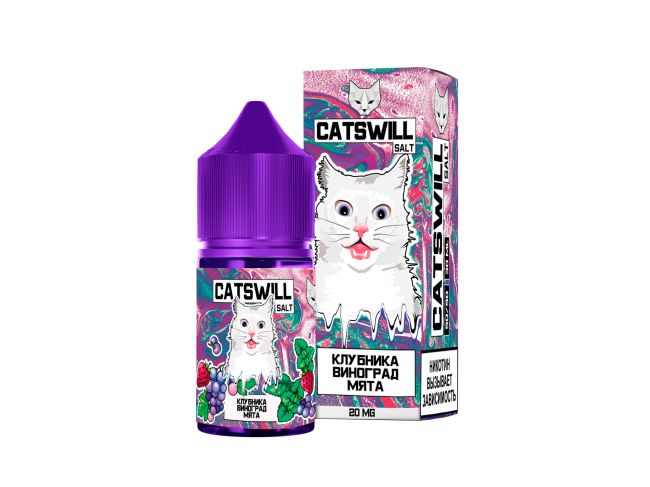 Жидкость Catswill Salt - Клубника Виноград Мята 