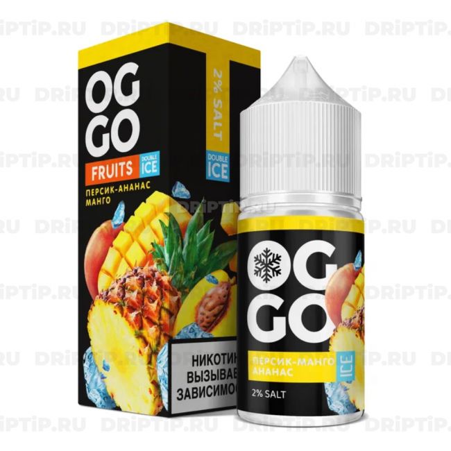 Жидкость Oggo Fruits Ice Salt - Персик Ананас Манго 