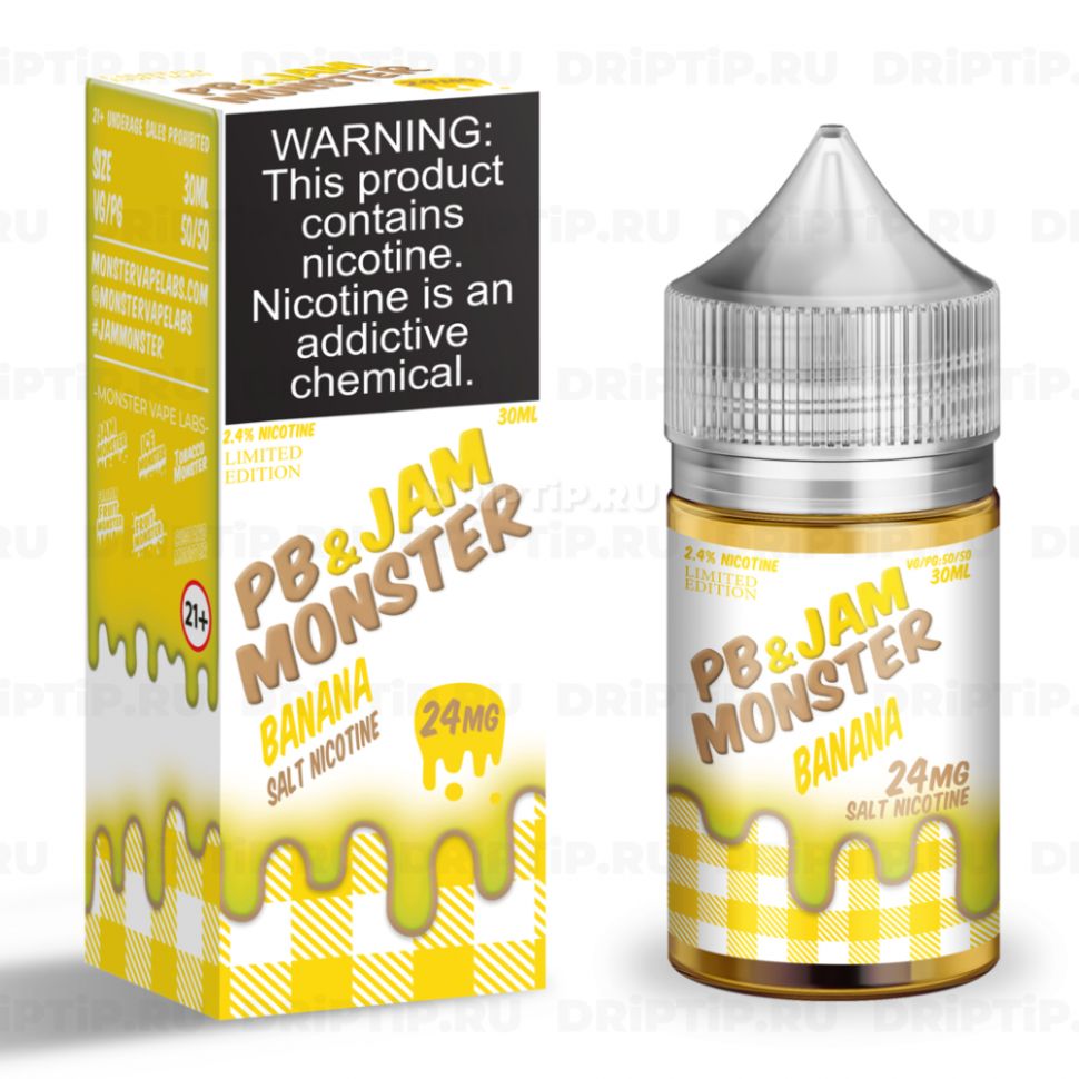 Жидкость Jam Monster Salt - PB & Banana 