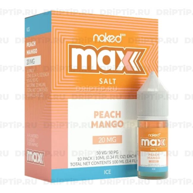 Жидкость Naked 100 Max Salt - Ice Peach Mango 