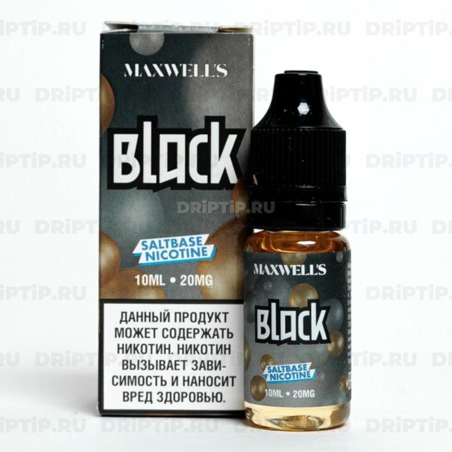 Жидкость Maxwells Salt - Black 10ml 