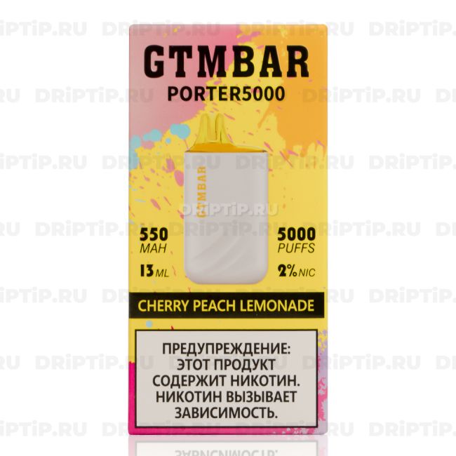 GTM BAR Porter 5000 - Cherry Peach Lemonade GTM BAR Porter 5000 - Cherry Peach Lemonade