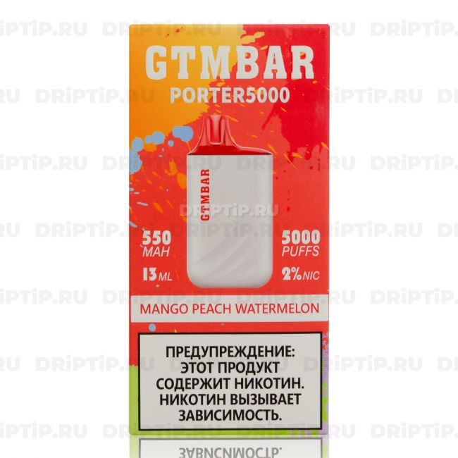 GTM BAR Porter 5000 - Mango Peach Watermelon GTM BAR Porter 5000 - Mango Peach Watermelon