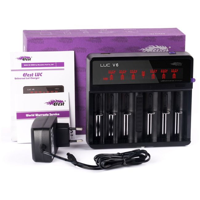 Зарядное устройство Efest LUC V6 LCD Зарядное устройство Efest LUC V6 LCD